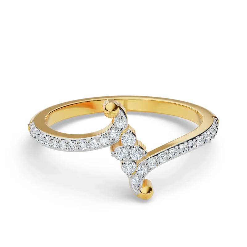Whimsical Floral Cluster Lab Grown Diamond Ring