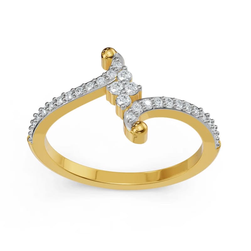 Whimsical Floral Cluster Lab Grown Diamond Ring