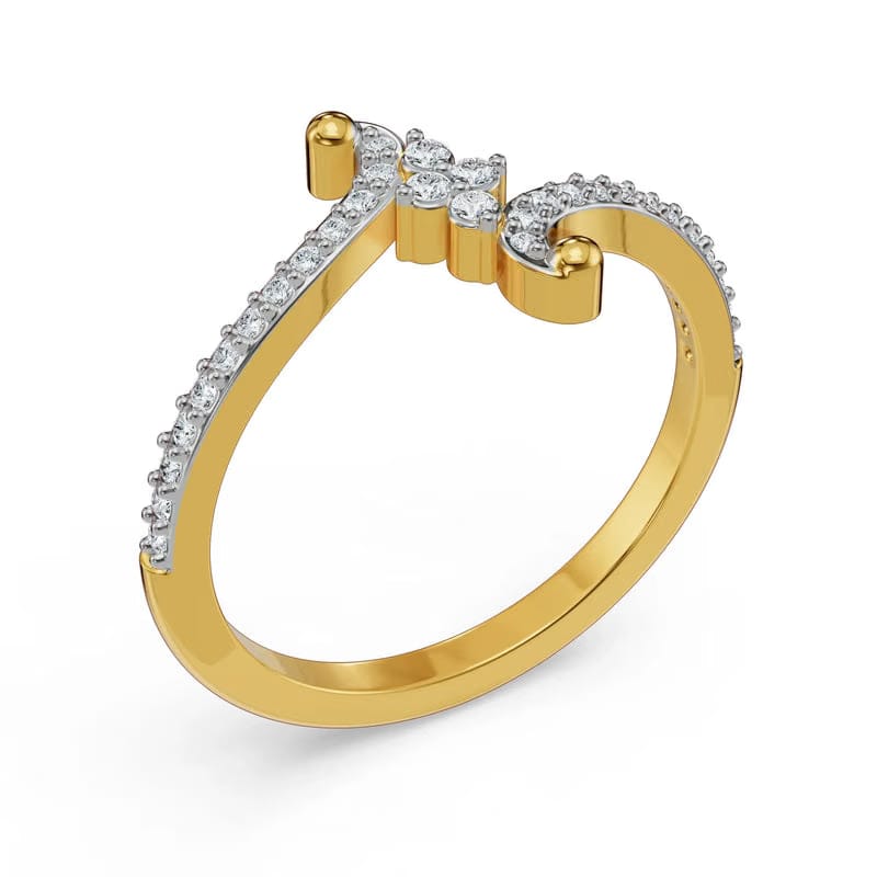 Whimsical Floral Cluster Lab Grown Diamond Ring