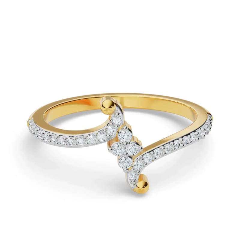 Whimsical Floral Cluster Lab Grown Diamond Ring 9KT