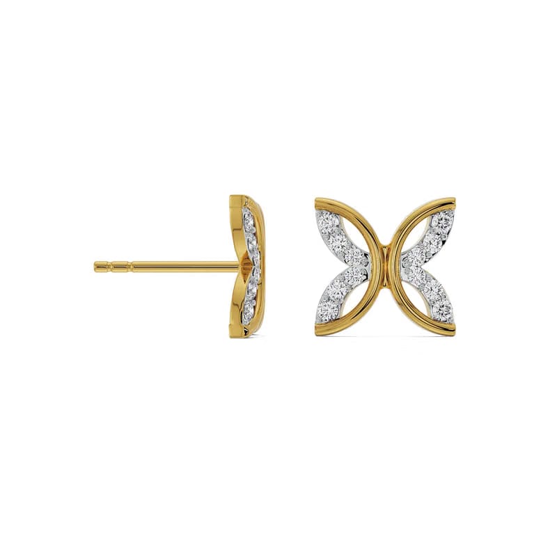 Whimsical Leaf Lab Grown Diamond Studs