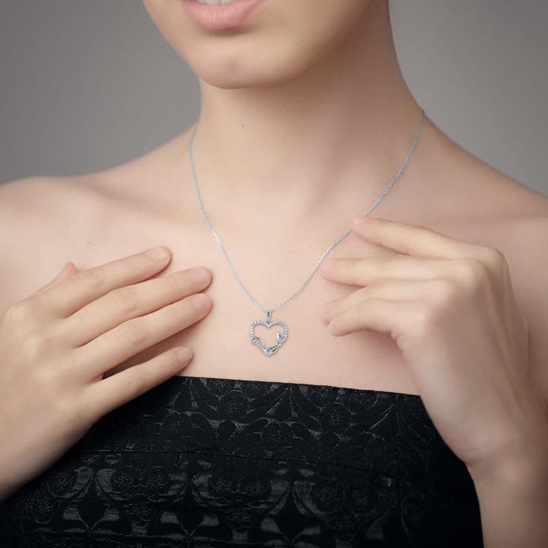 Whiskered Love Cat Lab Grown Diamond Pendant