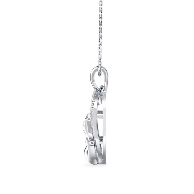 Whiskered Love Cat Lab Grown Diamond Pendant