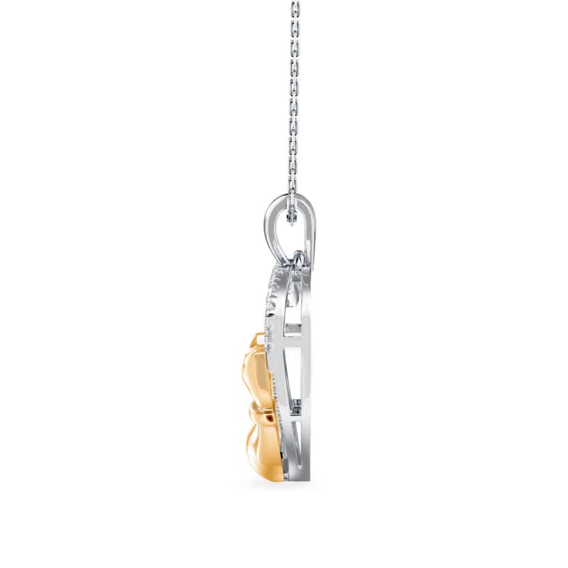 Whiskered Love Cat Lab Grown Diamond Pendant