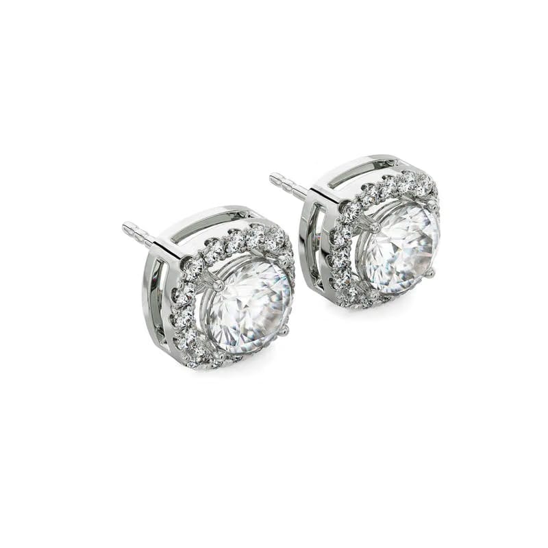 Yasmin Halo Round Lab Grown Diamond Studs
