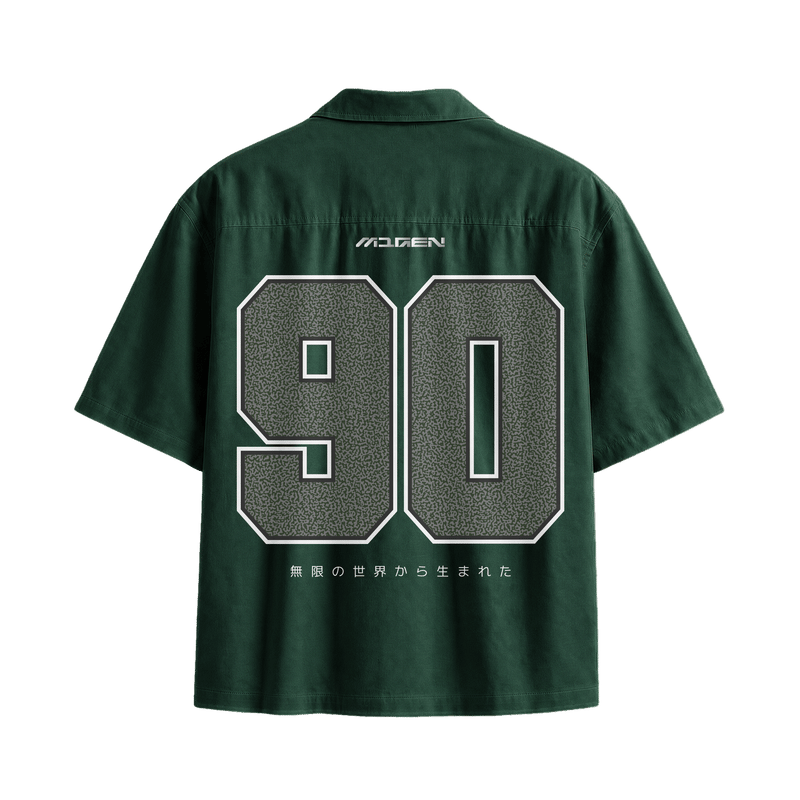 Myugen Cultured Club -90 Bowling Shirt Forest Green