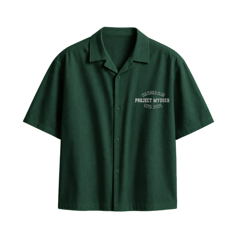 Myugen Cultured Club -90 Bowling Shirt Forest Green