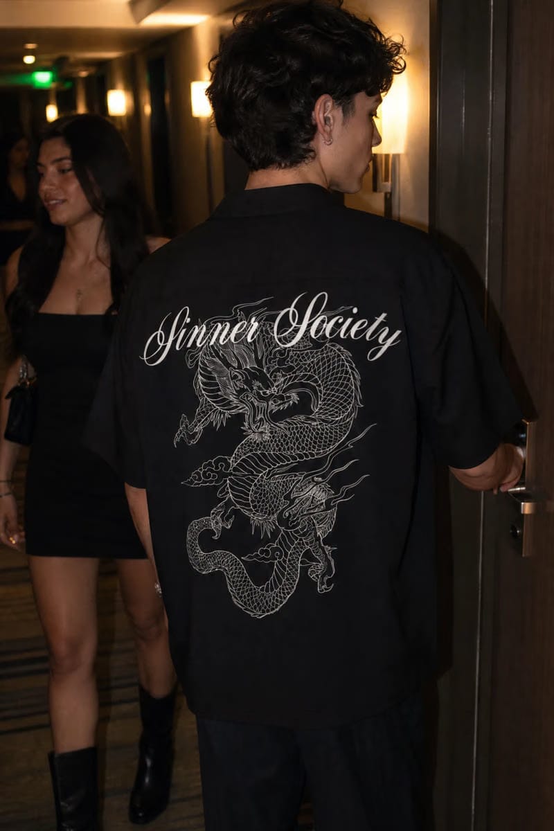 Myugen Sinner Society Bowling Shirt Black