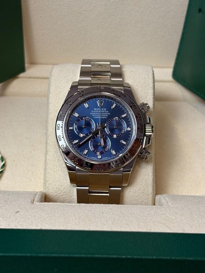 Rolex | Daytona | 116509 | White gold | 40 mm | White gold | Blue | Automatic