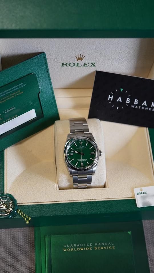 Rolex | Oyster Perpetual | 126000 | Steel | 36 mm | Steel | Green | Automatic