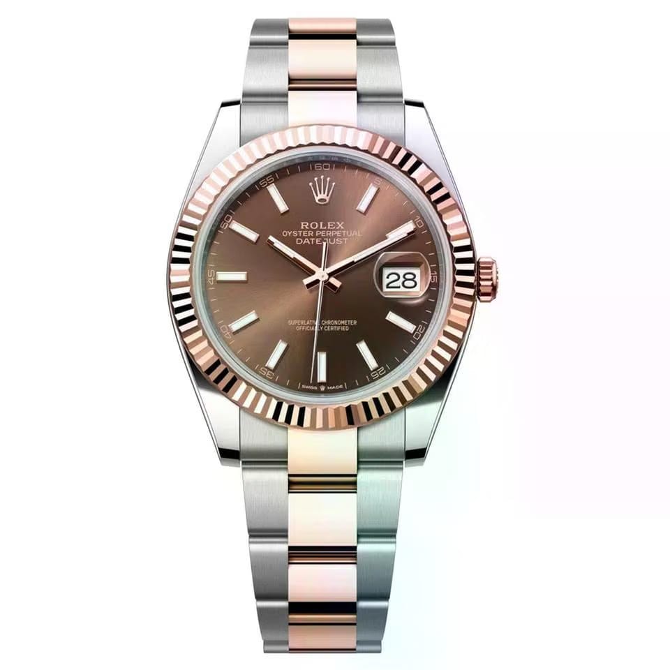 Rolex | Datejust | 126331-0001 | 41 mm | Gold/Steel | Brown | Automatic