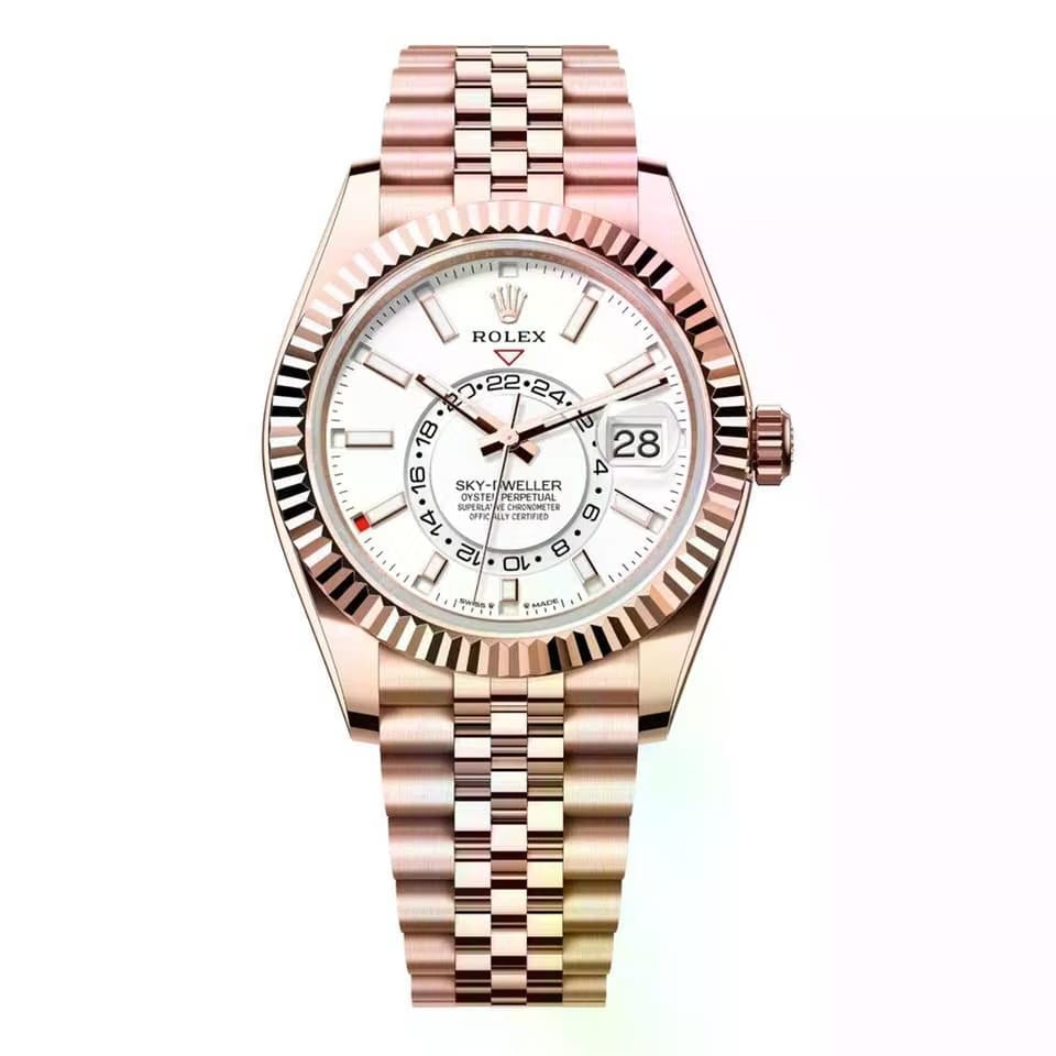 Rolex | Sky-Dweller | 336935-0007 | 42 mm | Rose gold | White | Automatic