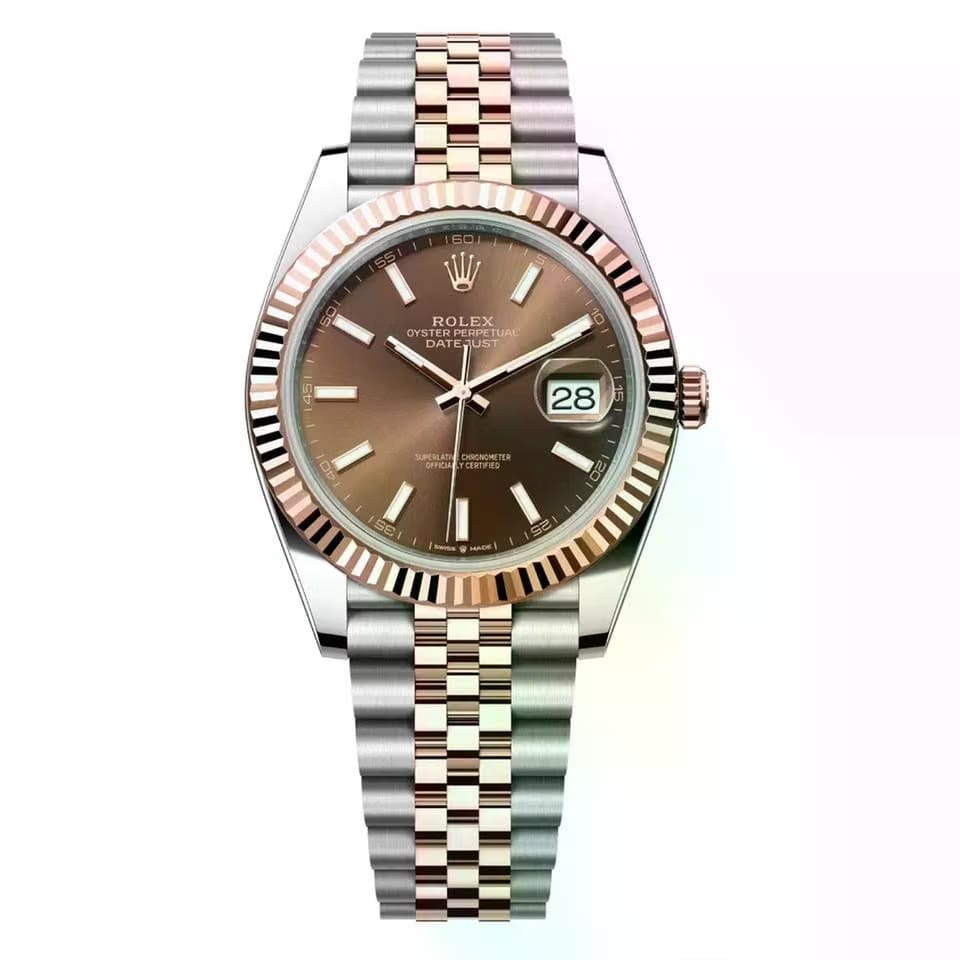 Rolex | Datejust | 126331-0002 | 41 mm | Gold/Steel | Brown | Automatic
