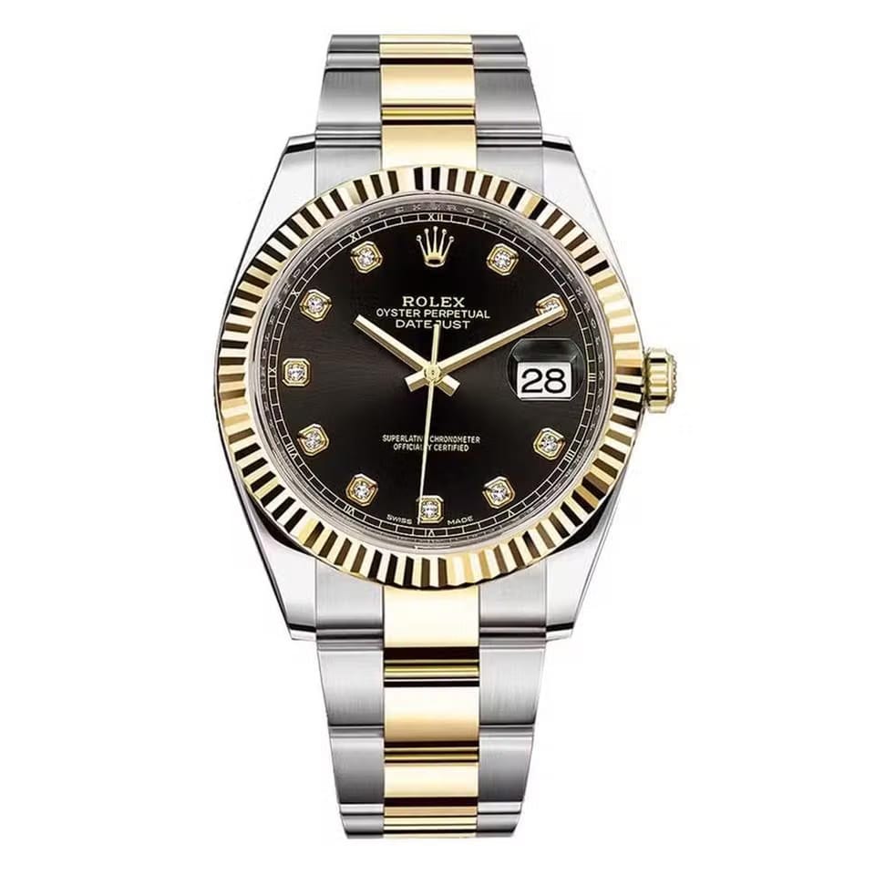 Rolex | Datejust | 126333-0005 | 41 mm | Gold/Steel | Black | Automatic