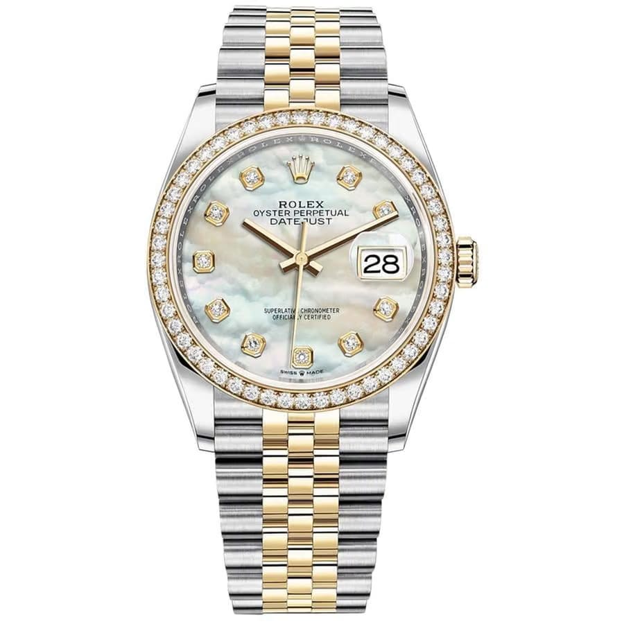 Rolex | Datejust | 126283RBR-0009 | 36 mm | Gold/Steel | Mother of pearl