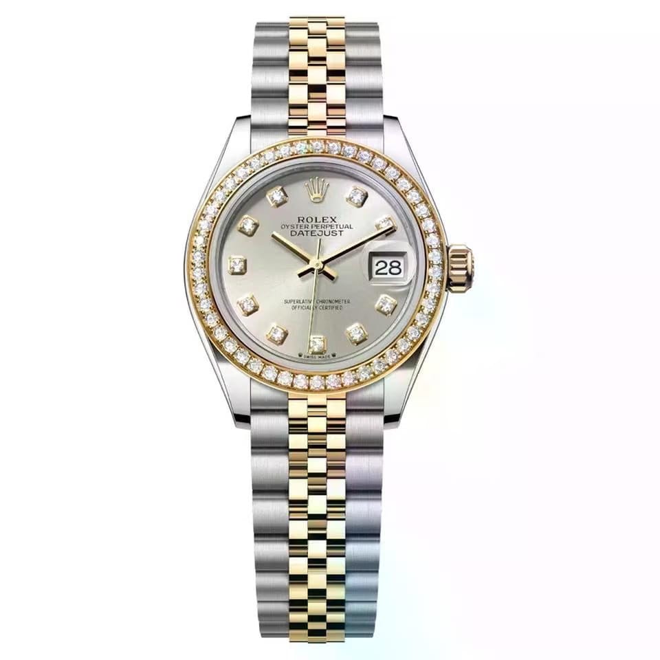 Rolex | Datejust | 279383RBR-0007 | 28 mm | Gold/Steel | Silver | Automatic