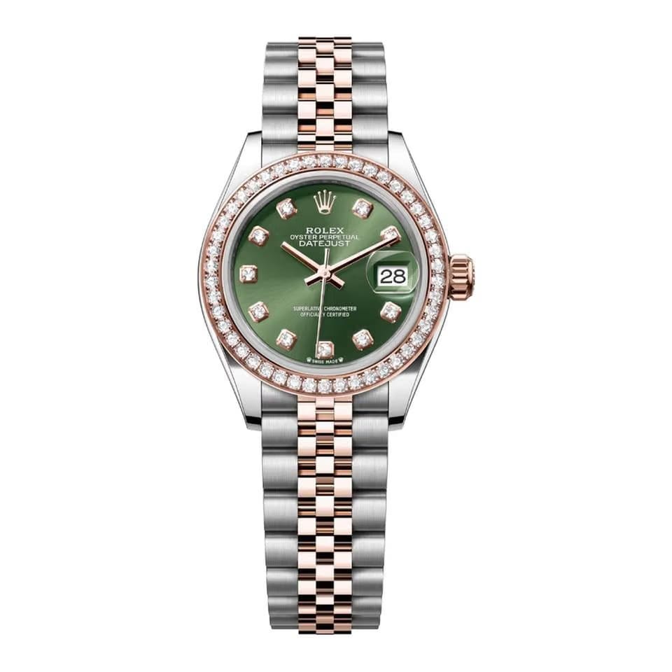 Rolex | Datejust | 279381RBR-0007 | 28 mm | Gold/Steel | Green | Automatic
