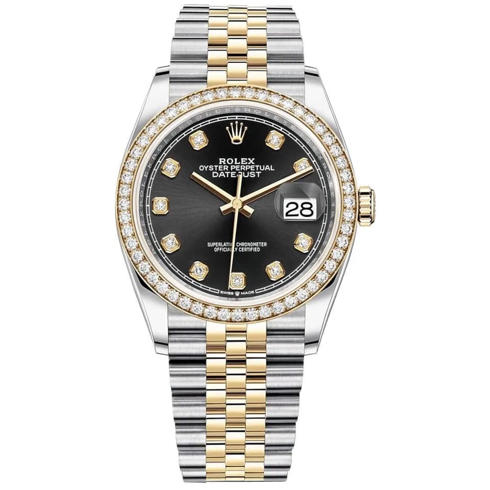 Rolex | Datejust | 126283RBR-0007 | 36 mm | Gold/Steel | Black | Automatic