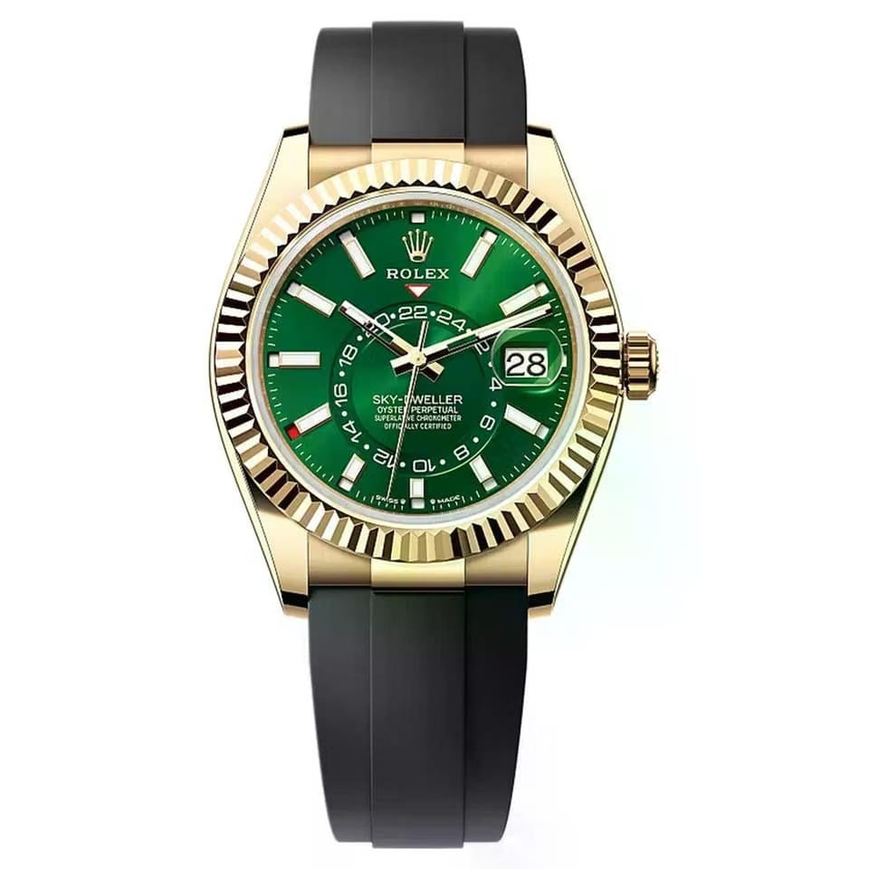 Rolex | Sky-Dweller | 336238-0004 | 42 mm | Rubber | Green | Automatic