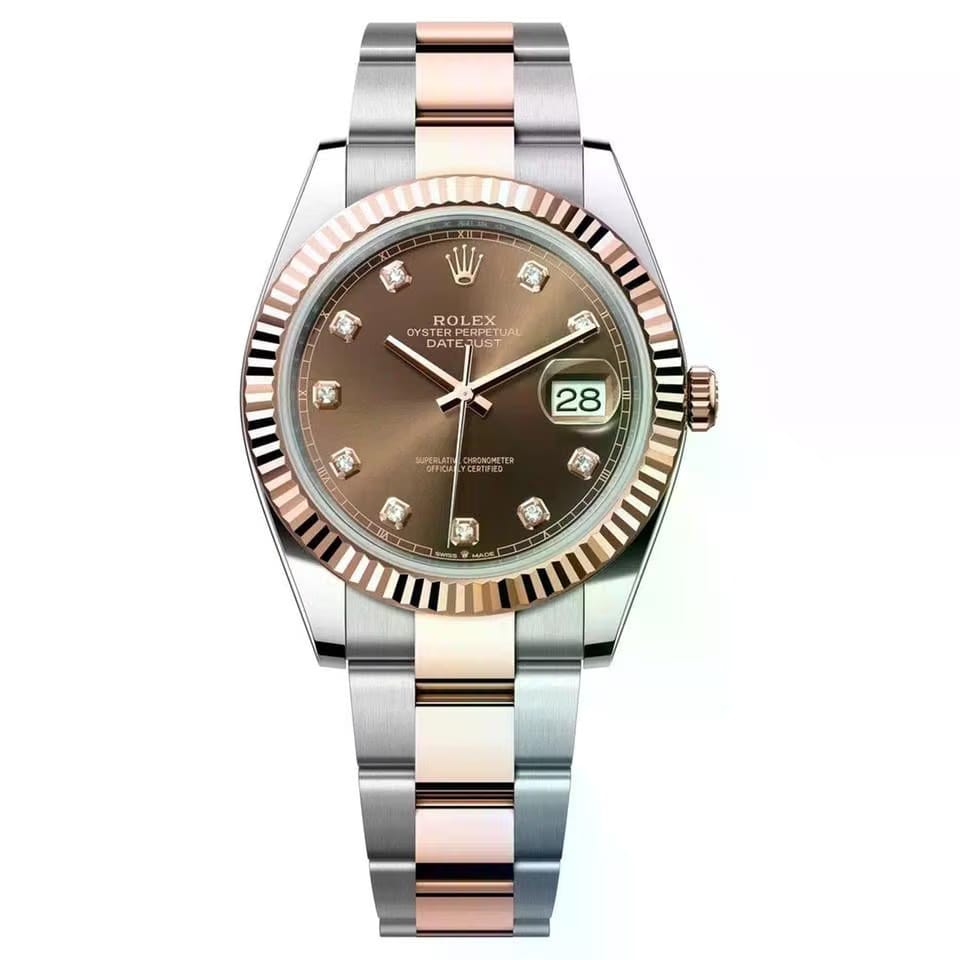 Rolex | Datejust | 126331-0003 | 41 mm | Gold/Steel | Brown