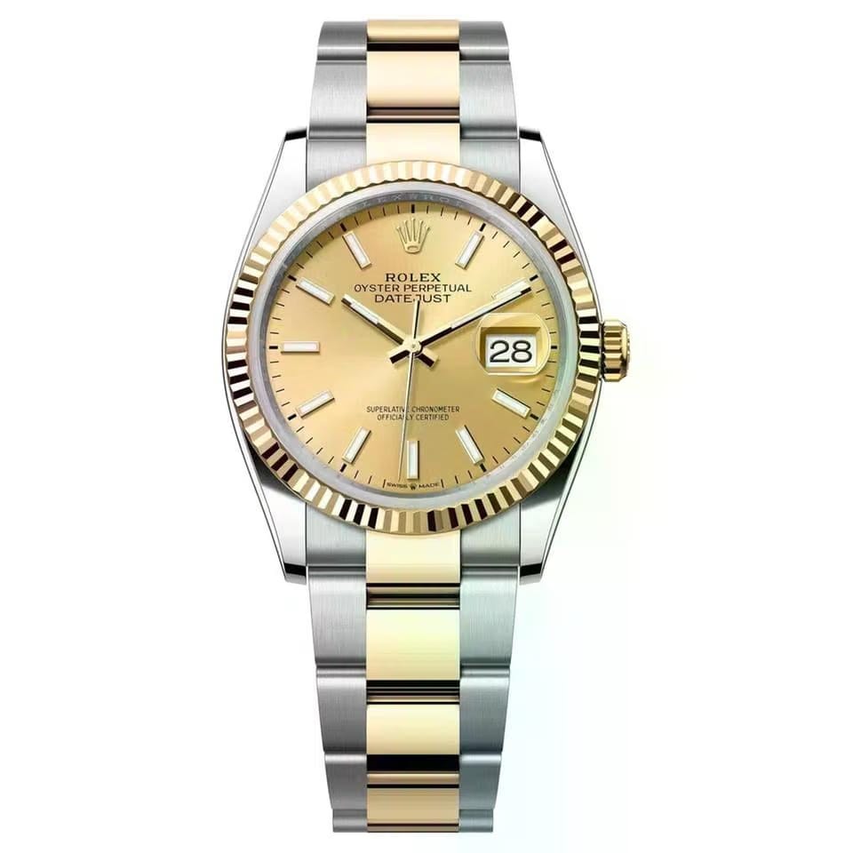 Rolex | Datejust | 126233-0016 | 36 mm | Gold/Steel | Champagne