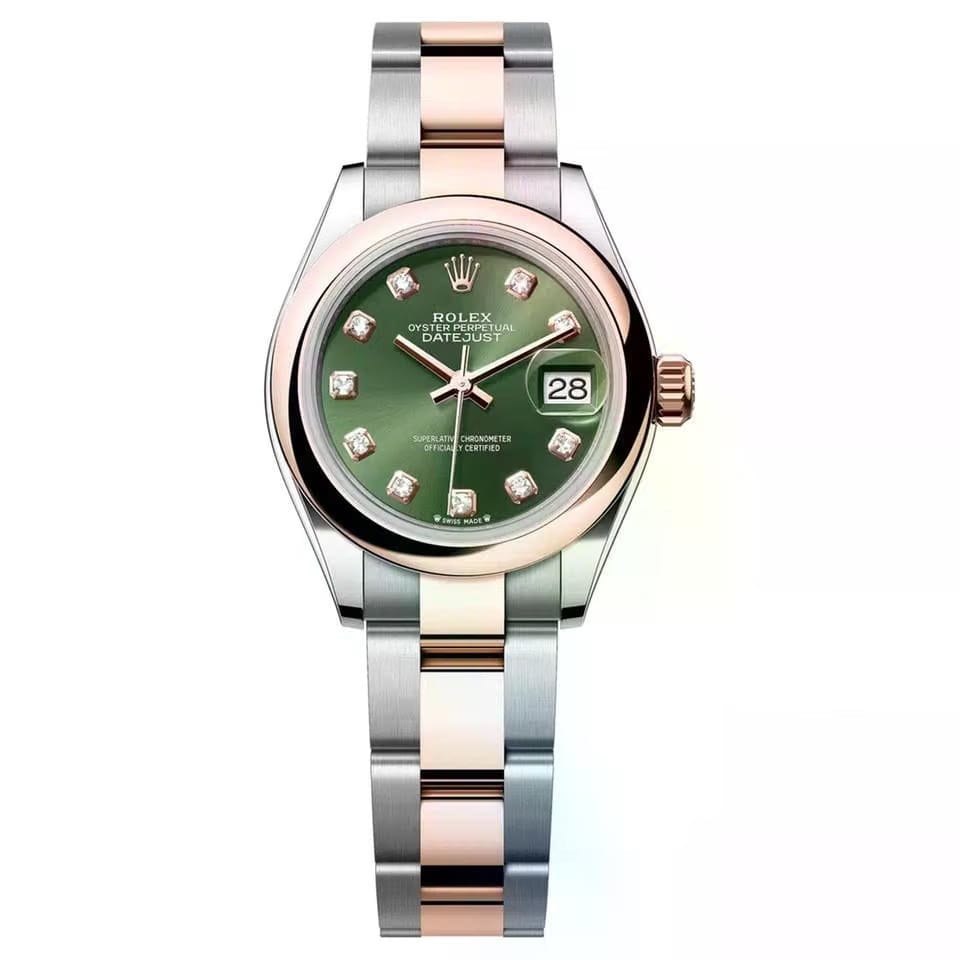 Rolex | Datejust | 279161-0008 | 28 mm | Gold/Steel | Green | Automatic