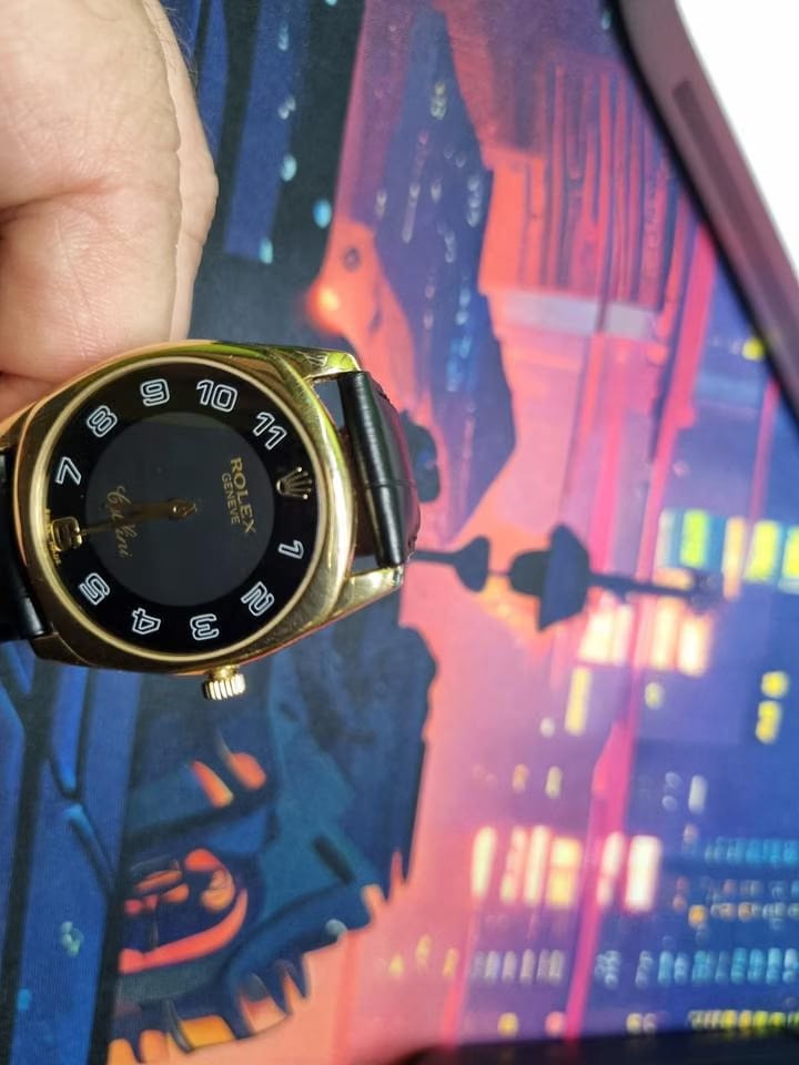 Rolex | Cellini | 4233 | Yellow gold | 40 mm | Black | Manual winding