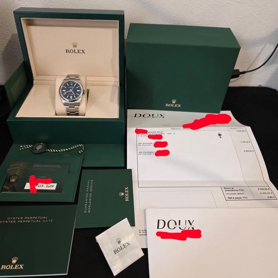 Rolex Oyster Perpetual MED BLUE 41mm ref : 134300 NEUVE 03/2026