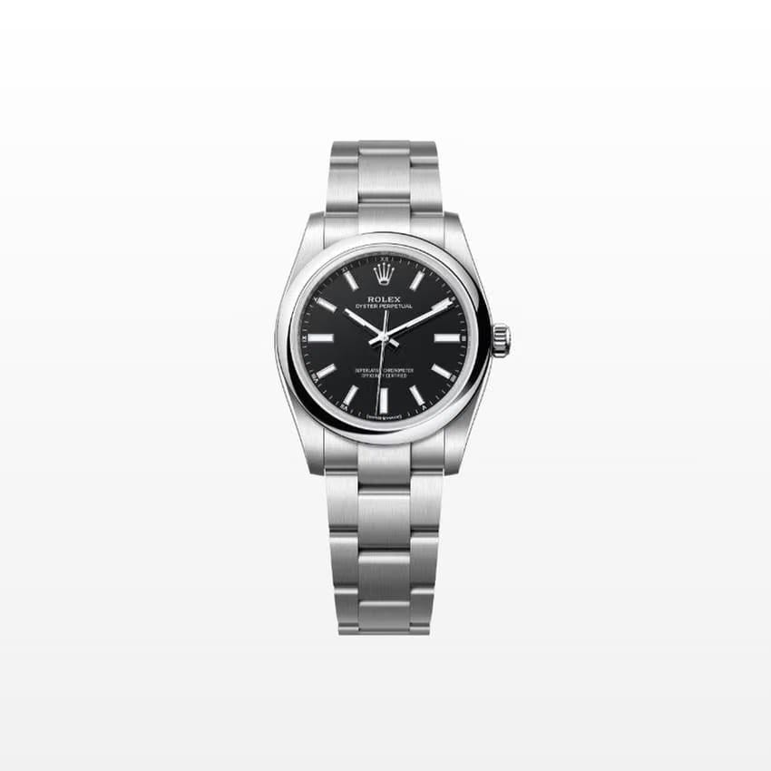 Rolex | Oyster Perpetual | 124200 | Steel | 34 mm | Steel | Black | Automatic