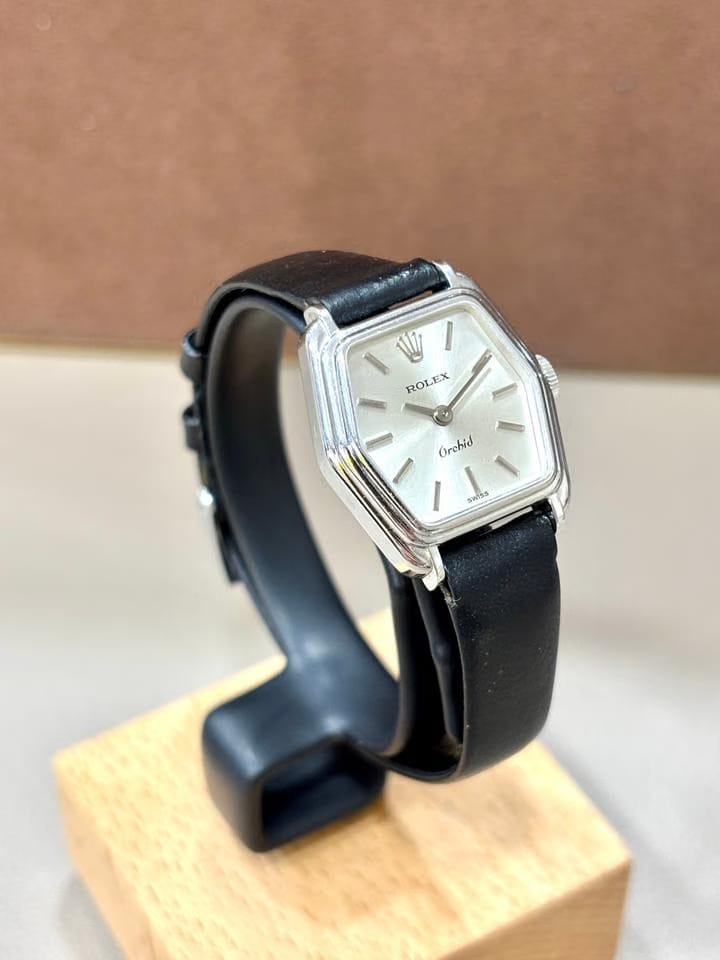 Rolex | Orchid | 2683 | Steel | 22 mm | Leather | Silver | Manual winding