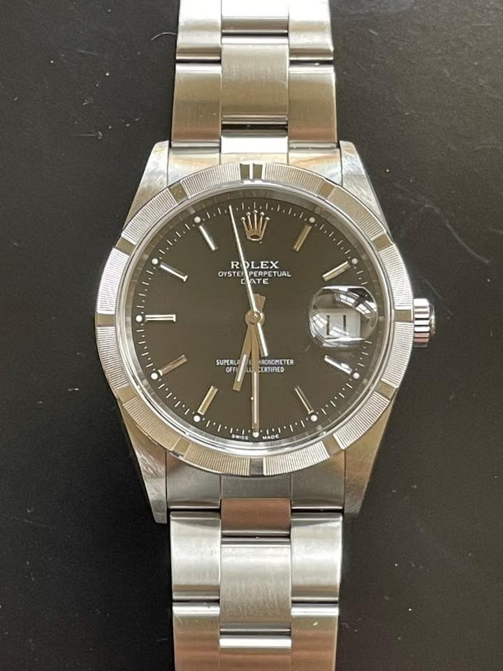 Rolex | Oyster Perpetual | 15210 | Steel | 34 mm | Steel | Black | Automatic