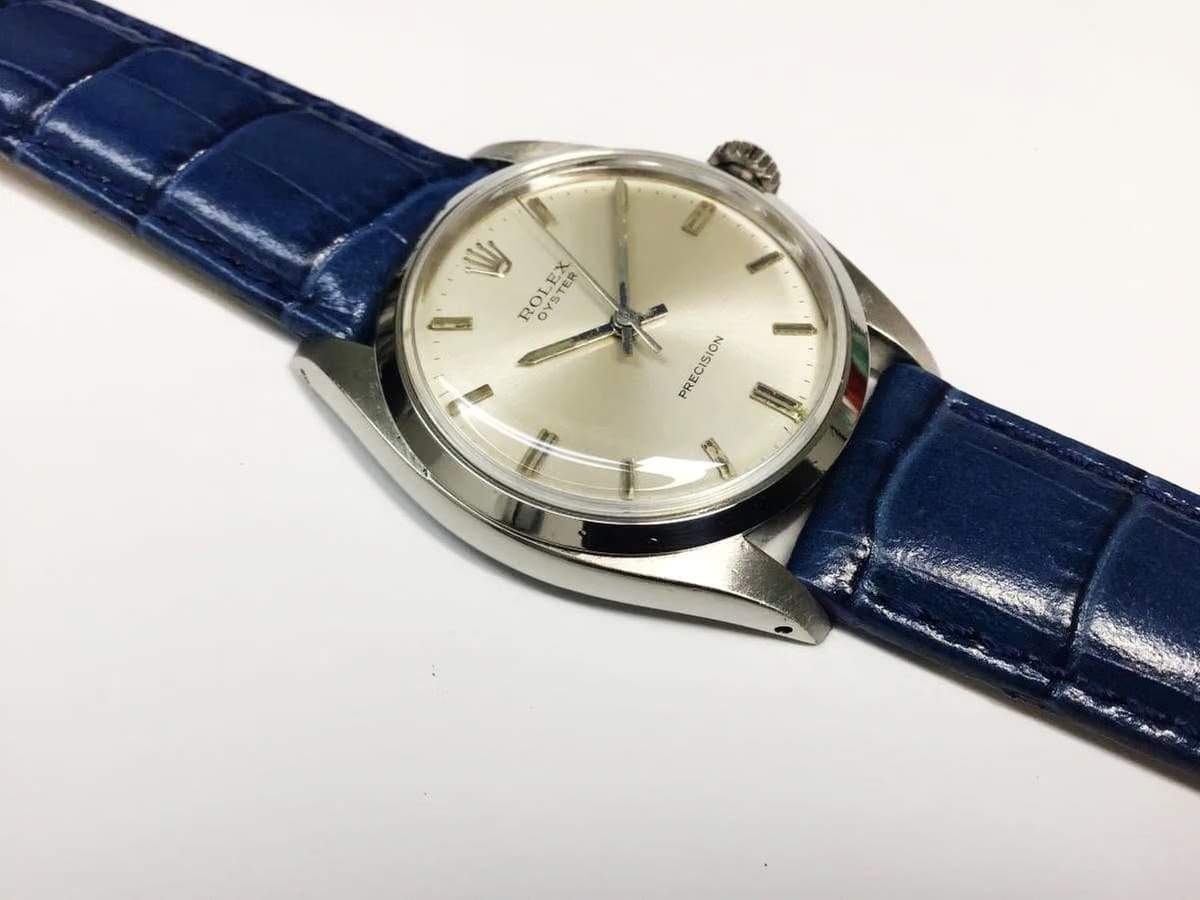 Rolex | Oyster Precision | 6426 | Steel | 34 x 42 mm | Leather | White | Manual winding