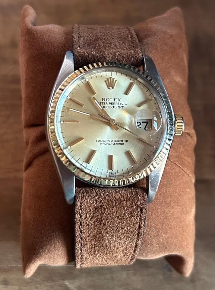 Rolex | Datejust | 16013 | Gold/Steel | 36 mm | Leather | Champagne | Automatic