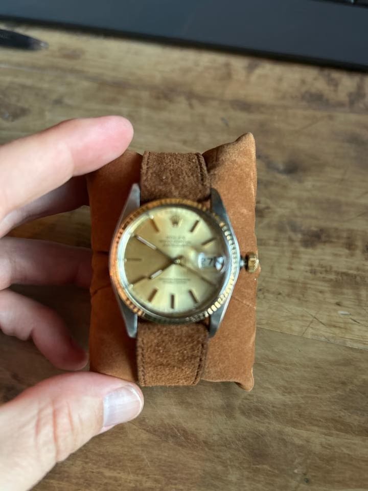 Rolex | Datejust | 16013 | Gold/Steel | 36 mm | Leather | Champagne | Automatic