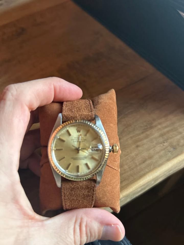 Rolex | Datejust | 16013 | Gold/Steel | 36 mm | Leather | Champagne | Automatic