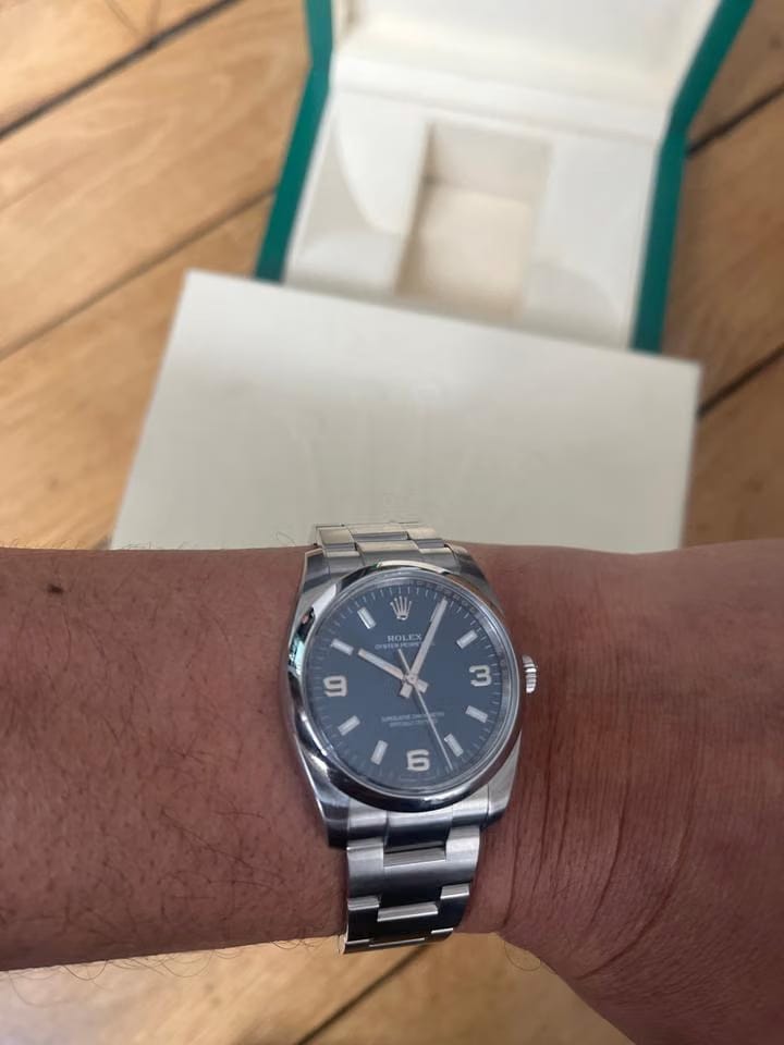 Rolex | Oyster Perpetual | 114200 | Steel | 34 mm | Steel | Blue | Automatic