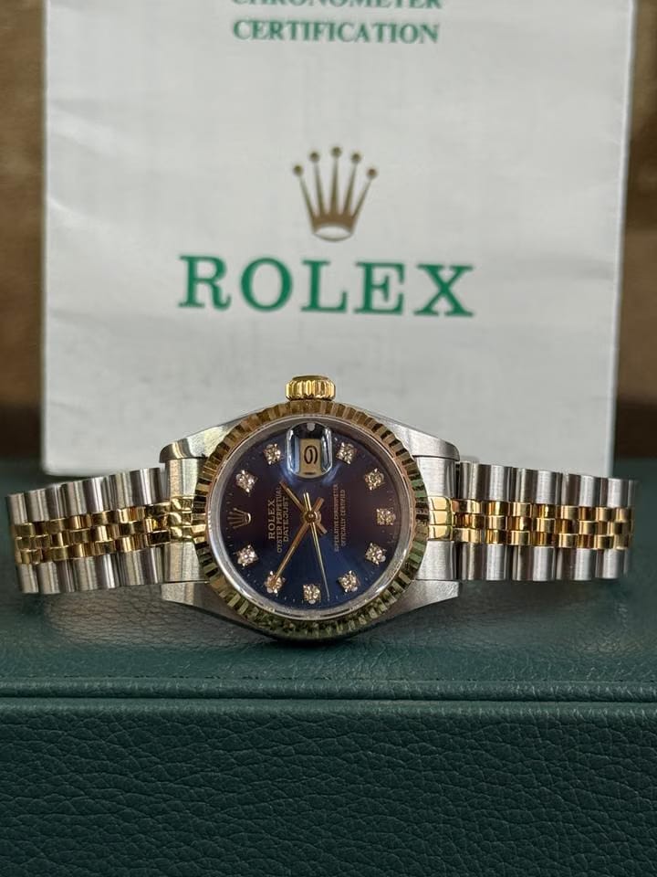 Rolex | Datejust | 69173 | Yellow gold | 26 mm | Gold/Steel | Blue | Automatic