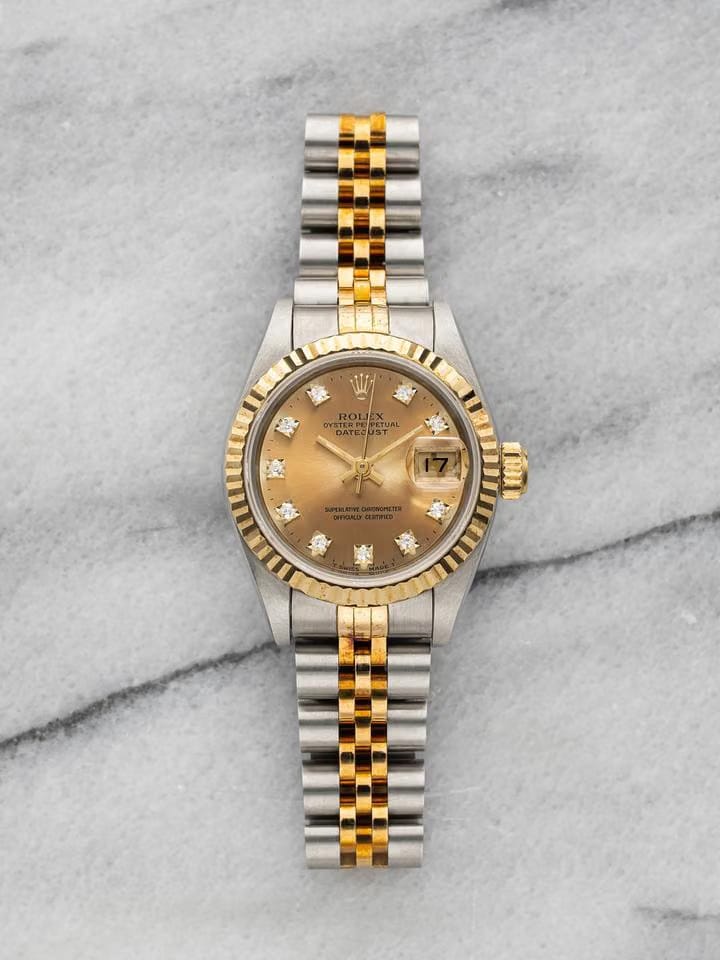 Rolex Lady-Datejust1993 Lady-Datejust 69173 Two-Tone Patina Diamond Dial Automatic 26mm