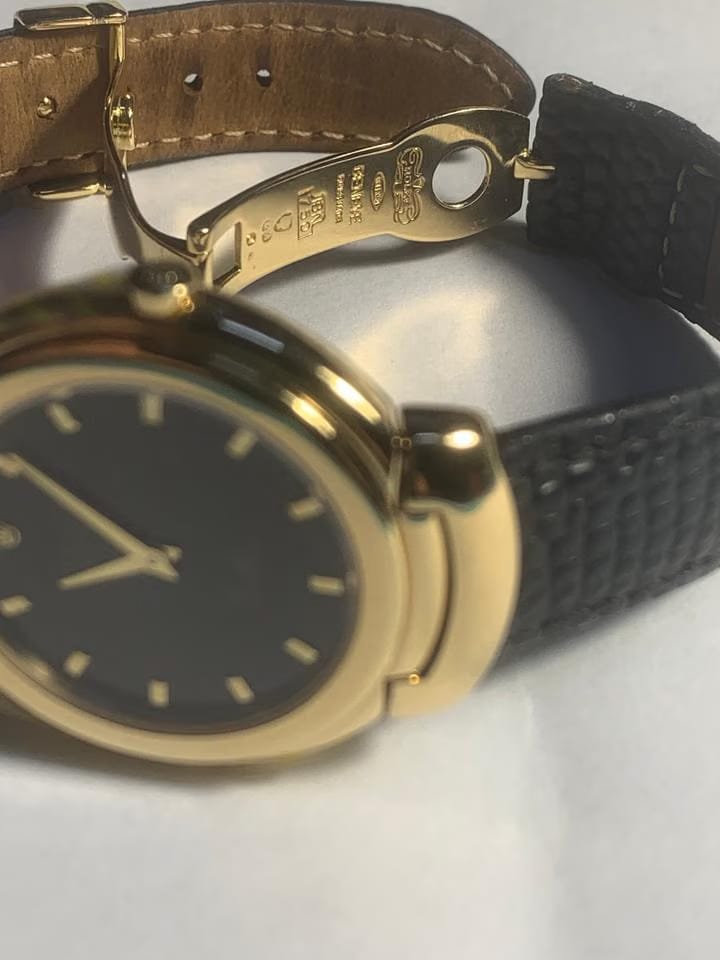 Rolex | Cellini | 6622 | Yellow gold | 33 mm | Leather | Black | Quartz