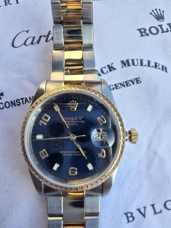 Rolex | Oyster Perpetual | 15223 | Gold/Steel | 34 mm | Gold/Steel | Blue | Automatic