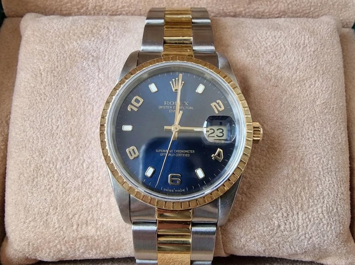 Rolex | Oyster Perpetual | 15223 | Gold/Steel | 34 mm | Gold/Steel | Blue | Automatic