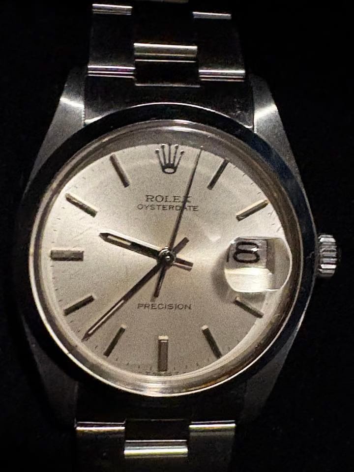 Rolex | Oysterdate Precision | 6694 | Steel | 34 x 36 mm | Steel | Silver | Manual winding
