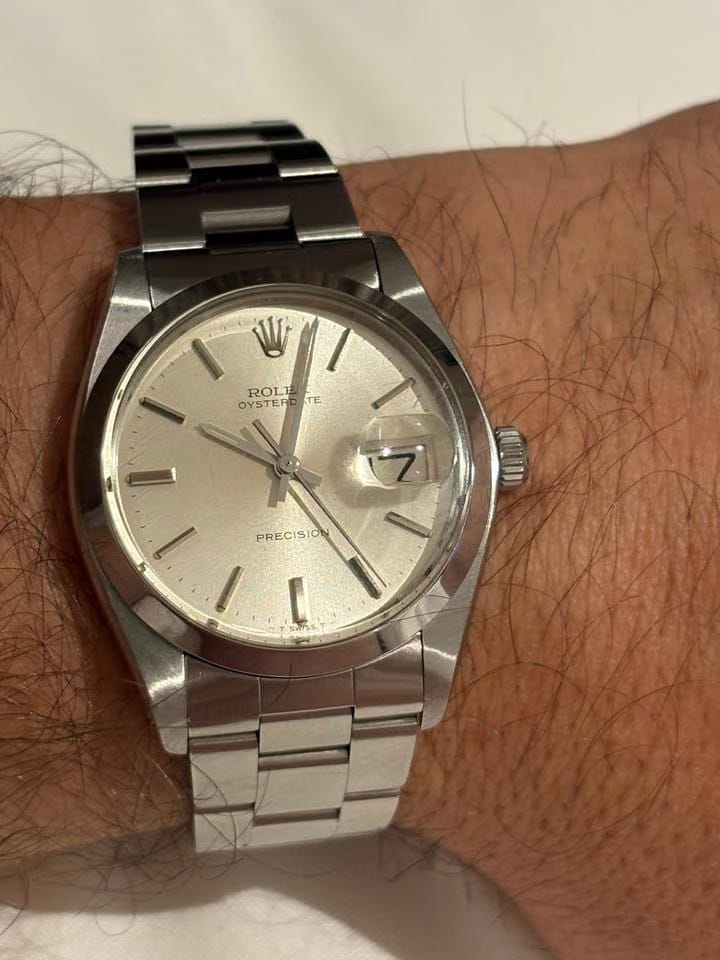 Rolex | Oysterdate Precision | 6694 | Steel | 34 x 36 mm | Steel | Silver | Manual winding