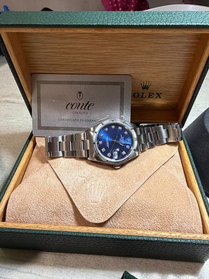 Rolex | Oyster Perpetual | 15210 | Steel | 34 mm | Steel | Blue | Automatic