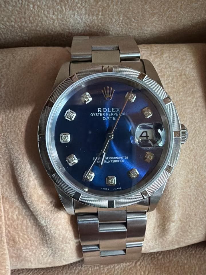 Rolex | Oyster Perpetual | 15210 | Steel | 34 mm | Steel | Blue | Automatic
