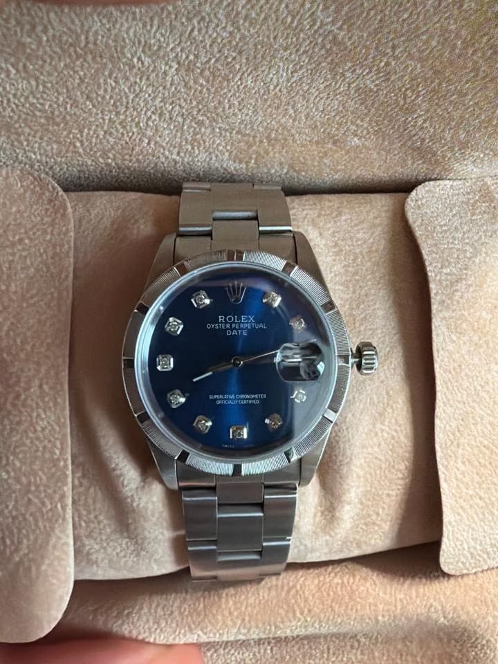 Rolex | Oyster Perpetual | 15210 | Steel | 34 mm | Steel | Blue | Automatic