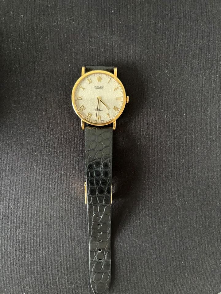 Rolex | Cellini | 5112 | Yellow gold | 32 mm | Leather | White | Manual winding