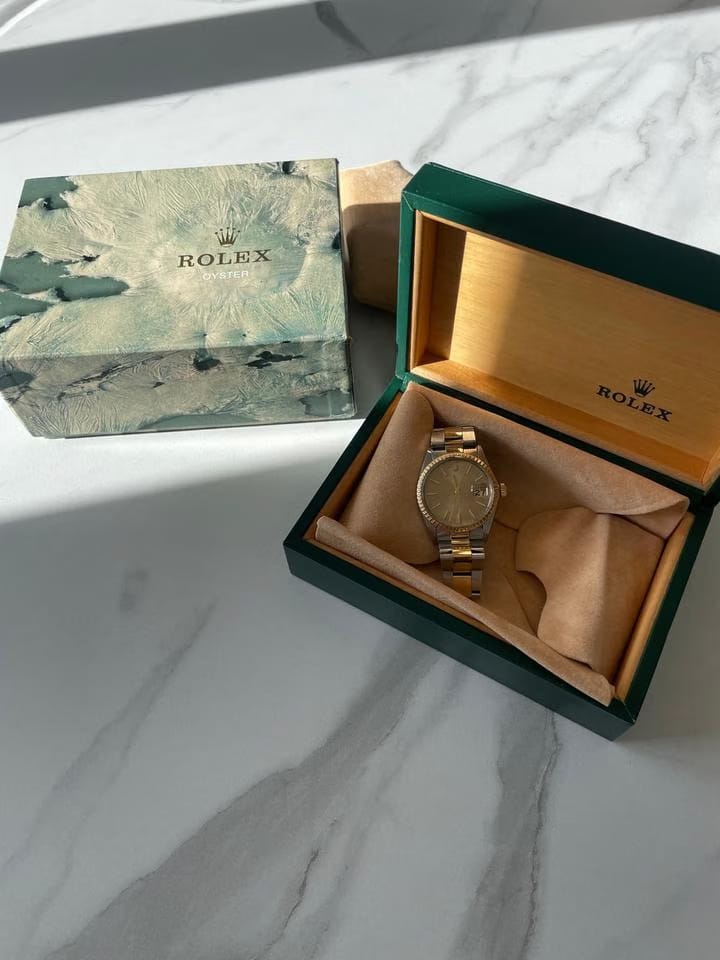 Rolex | Oyster Perpetual | 1505 | Gold/Steel | 34 x 42 mm | Gold/Steel | Brown | Automatic
