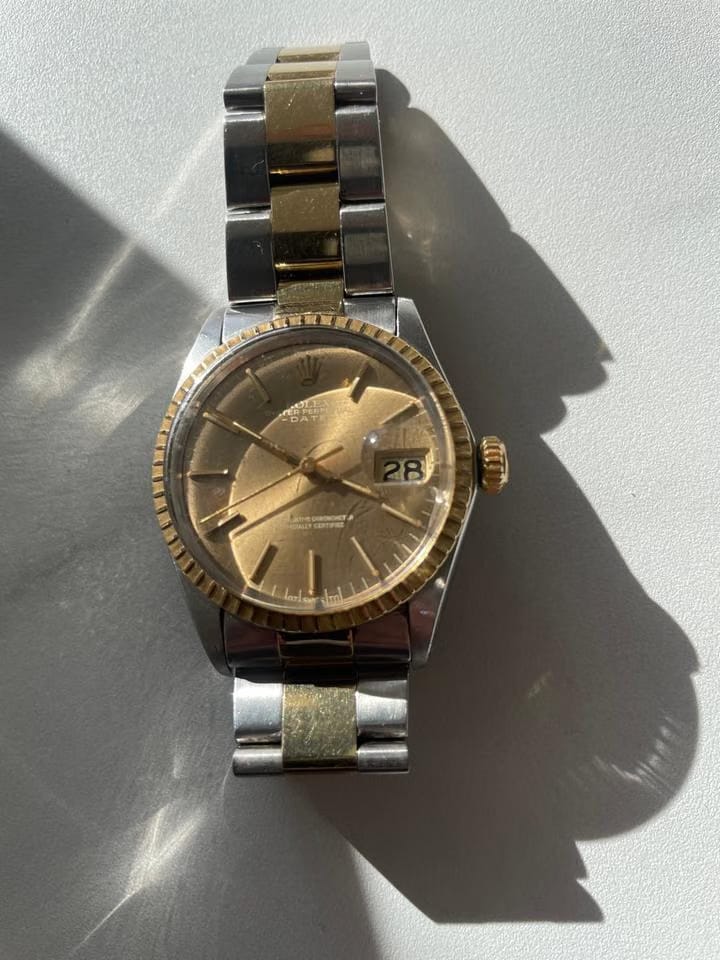 Rolex | Oyster Perpetual | 1505 | Gold/Steel | 34 x 42 mm | Gold/Steel | Brown | Automatic