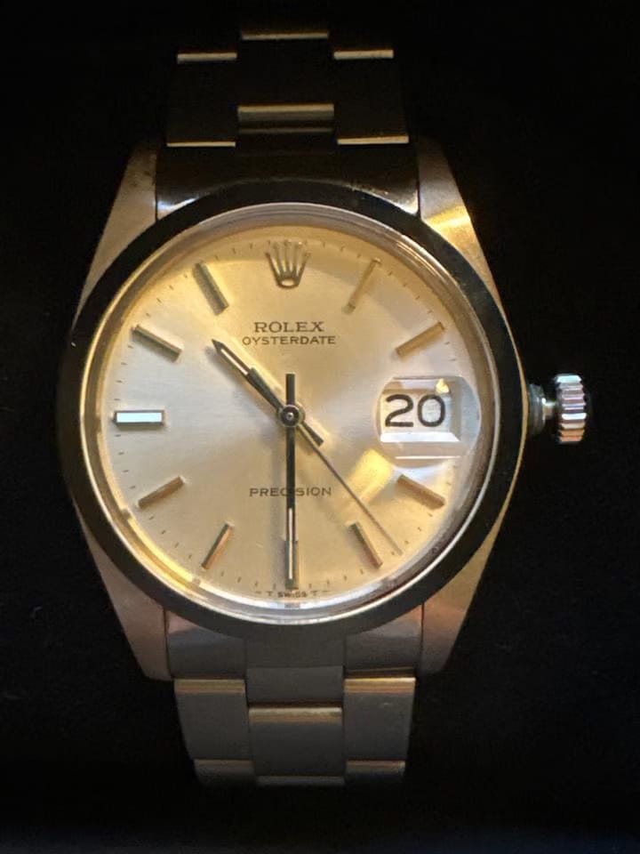 Rolex | Oysterdate Precision | 6694 | Steel | 34 x 40 mm | Steel | Silver (solid) | Manual winding